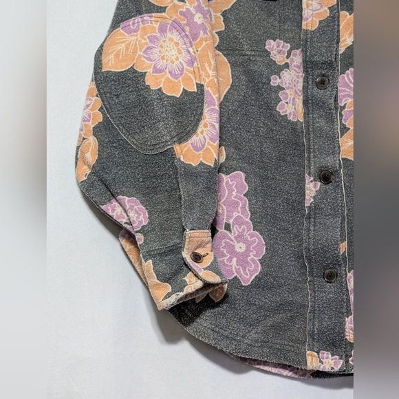 Free People Women's Floral Printed Ruby Oversized Boxy Button Up Jacket, XS - Picture 7 of 15